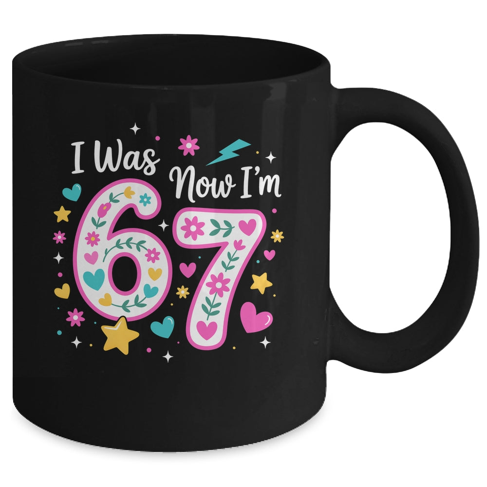 7 Year Old Birthday Girl I Was 6 Now I'm 7 Funny 67 Meme Mug | siriusteestore