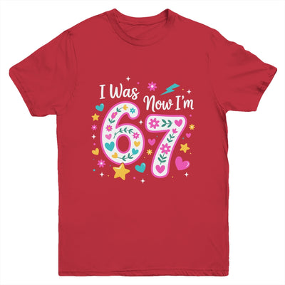 7 Year Old Birthday Girl I Was 6 Now I'm 7 Funny 67 Meme Youth Shirt | siriusteestore