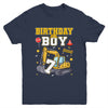 7th Birthday Boy 7 Years Old Excavator Three Decorations Youth Shirt | siriusteestore