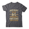 80 Years Awesome Vintage January 1945 80th Birthday Shirt & Hoodie | siriusteestore