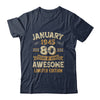 80 Years Awesome Vintage January 1945 80th Birthday Shirt & Hoodie | siriusteestore