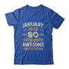 80 Years Awesome Vintage January 1945 80th Birthday Shirt & Hoodie | siriusteestore