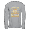 80 Years Awesome Vintage January 1945 80th Birthday Shirt & Hoodie | siriusteestore