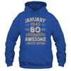 80 Years Awesome Vintage January 1945 80th Birthday Shirt & Hoodie | siriusteestore