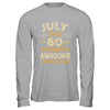 80 Years Awesome Vintage July 1945 80th Birthday Shirt & Hoodie | siriusteestore