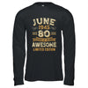 80 Years Awesome Vintage June 1945 80th Birthday Shirt & Hoodie | siriusteestore