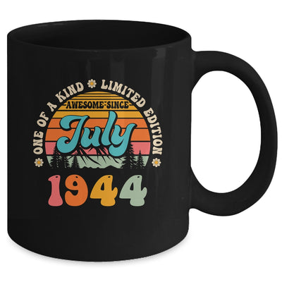 80 Years Old Awesome Since July 1944 80th Birthday Groovy Mug | siriusteestore