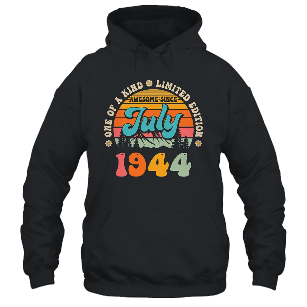 80 Years Old Awesome Since July 1944 80th Birthday Groovy Shirt & Tank Top | siriusteestore