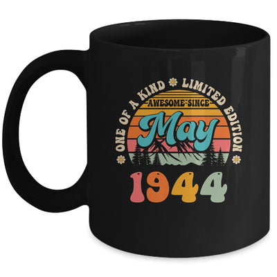 80 Years Old Awesome Since May 1944 80th Birthday Groovy Mug | siriusteestore