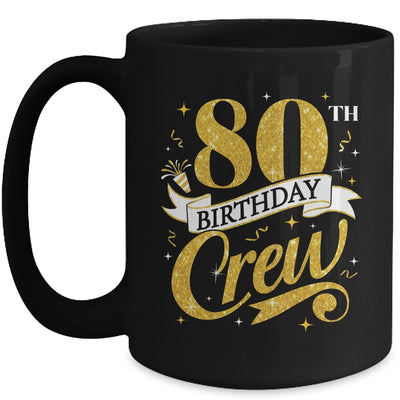 80th Birthday Crew 80th Bday Party Squad Friends Crown Funny Mug | siriusteestore