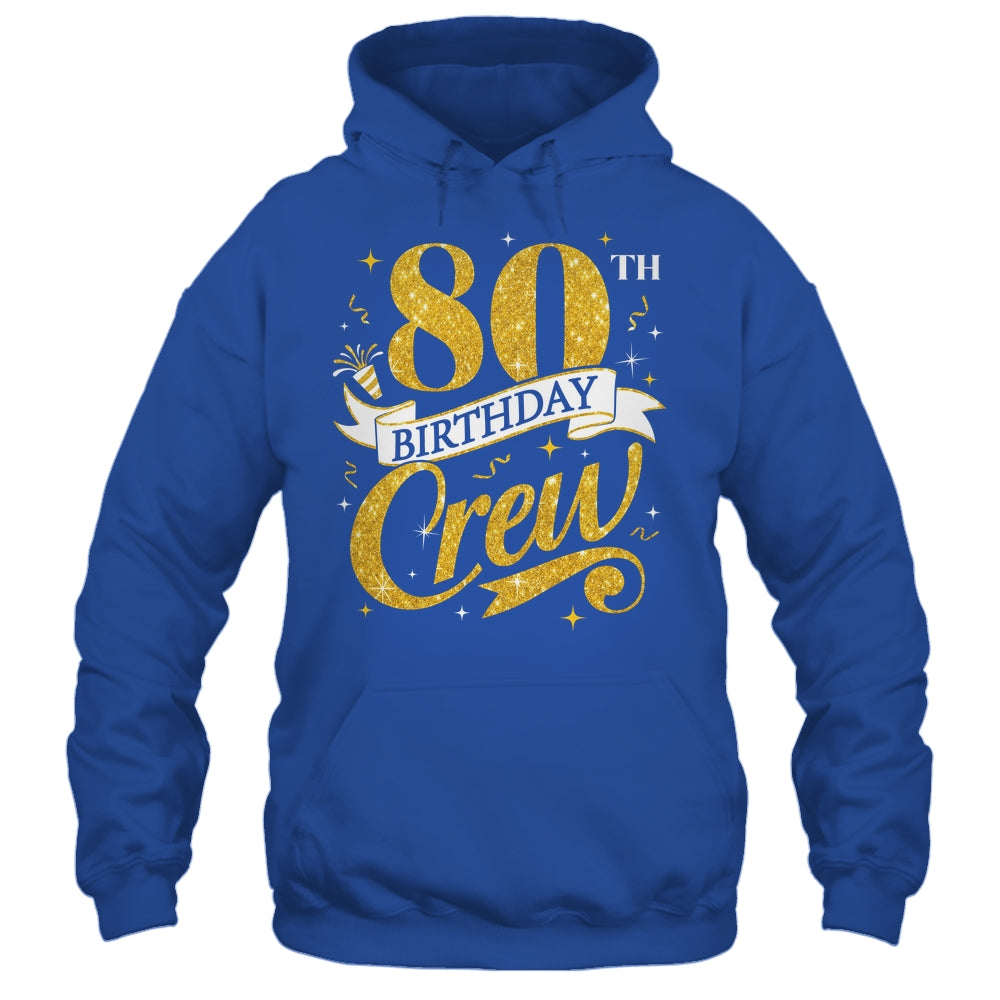 80th Birthday Crew 80th Bday Party Squad Friends Crown Funny Shirt & Tank Top | siriusteestore