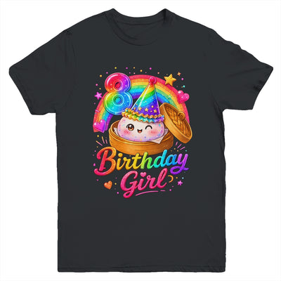 8Th Birthday Girl Dumpling Kawaii Pastel Anime 8 Years Old Youth Shirt | siriusteestore
