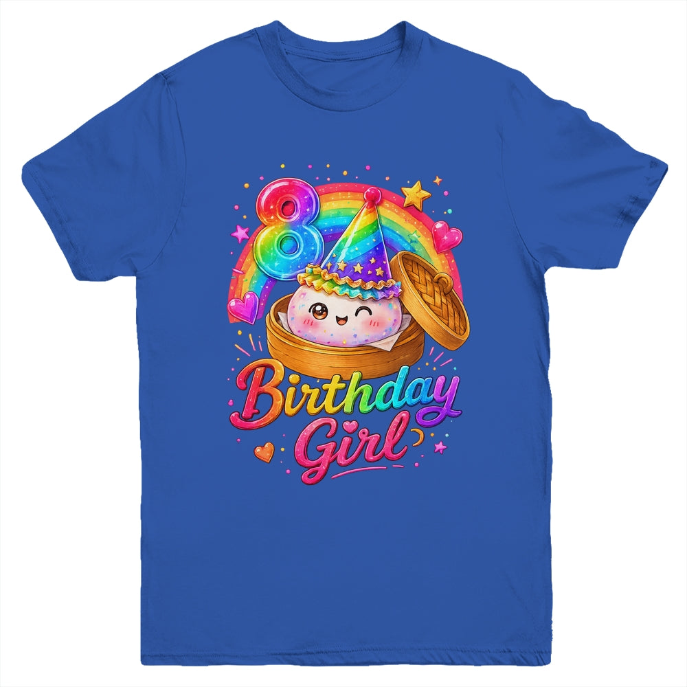 8Th Birthday Girl Dumpling Kawaii Pastel Anime 8 Years Old Youth Shirt | siriusteestore