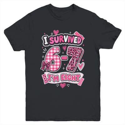 8Th Birthday I Survived 6 7 Now I’m 8 Girls Birthday Youth Shirt | siriusteestore