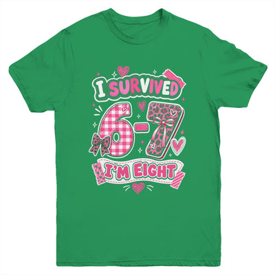 8Th Birthday I Survived 6 7 Now I’m 8 Girls Birthday Youth Shirt | siriusteestore