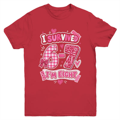 8Th Birthday I Survived 6 7 Now I’m 8 Girls Birthday Youth Shirt | siriusteestore