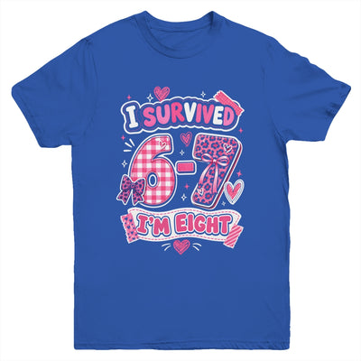 8Th Birthday I Survived 6 7 Now I’m 8 Girls Birthday Youth Shirt | siriusteestore