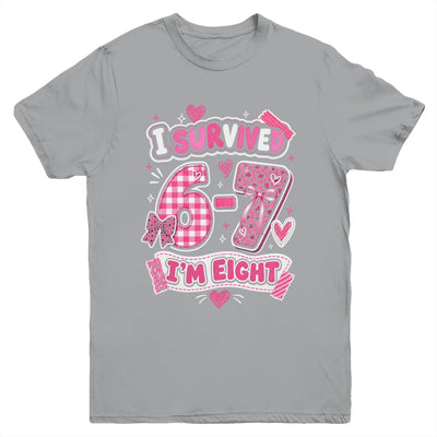 8Th Birthday I Survived 6 7 Now I’m 8 Girls Birthday Youth Shirt | siriusteestore