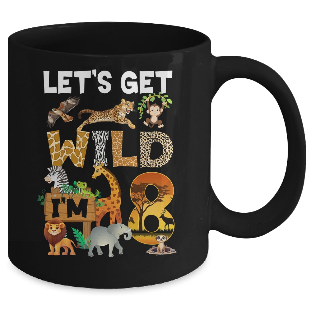 8 Year Old Zoo Birthday Safari Jungle Animal 8th Bday Mug | siriusteestore