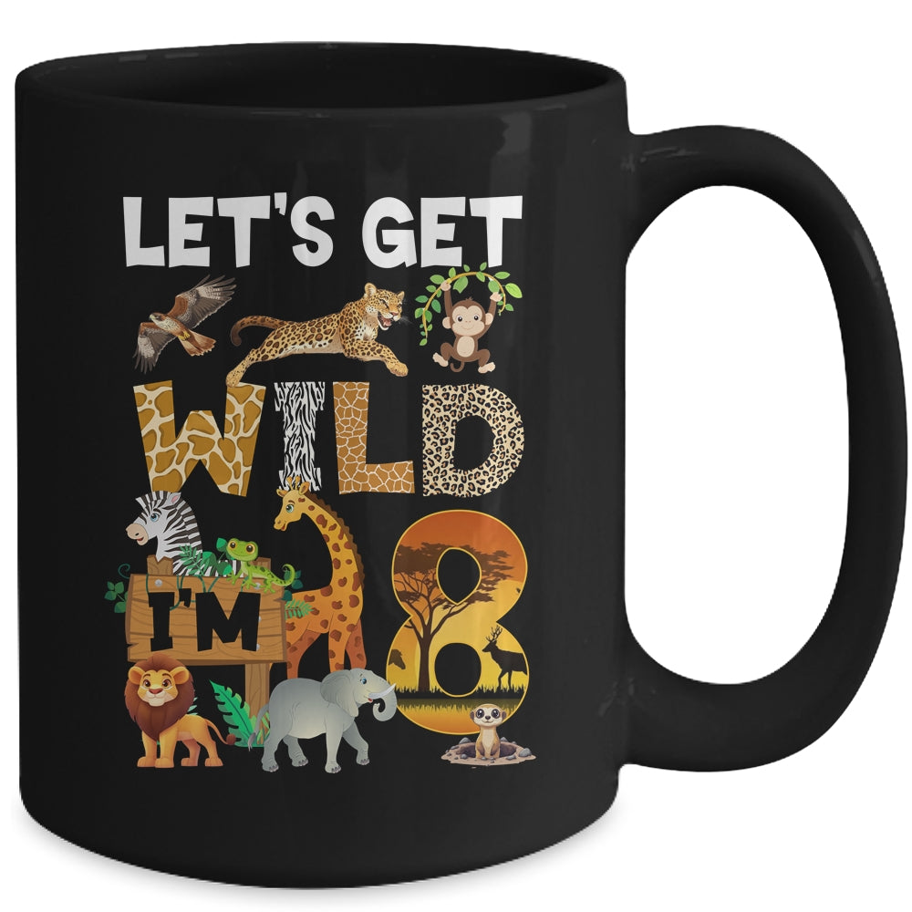 8 Year Old Zoo Birthday Safari Jungle Animal 8th Bday Mug | siriusteestore