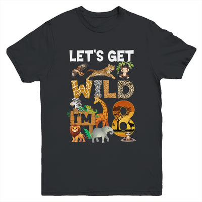 8 Year Old Zoo Birthday Safari Jungle Animal 8th Bday Youth Shirt | siriusteestore