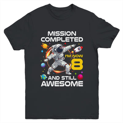 8th Birthday Astronaut 8 Years Old Outer Space Birthday Youth Shirt | siriusteestore