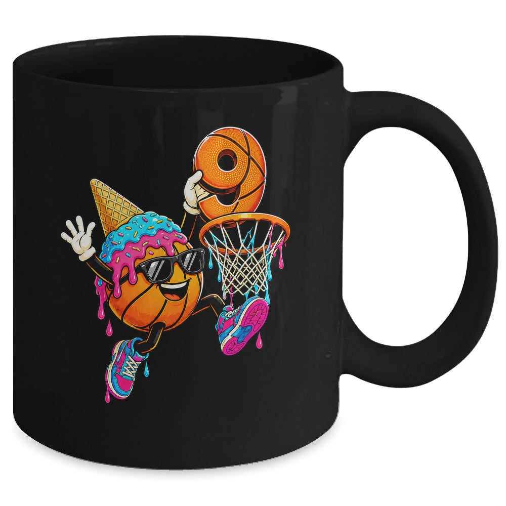 9Th Birthday Basketball Drip Ice Cream 9 Years Old Boys Kids Mug | siriusteestore