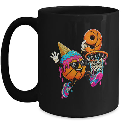 9Th Birthday Basketball Drip Ice Cream 9 Years Old Boys Kids Mug | siriusteestore
