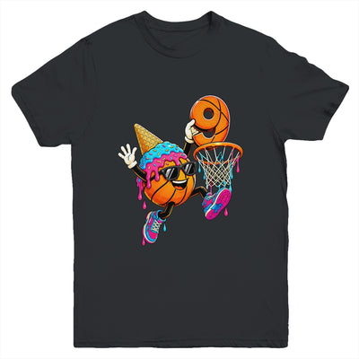 9Th Birthday Basketball Drip Ice Cream 9 Years Old Boys Kids Youth Shirt | siriusteestore
