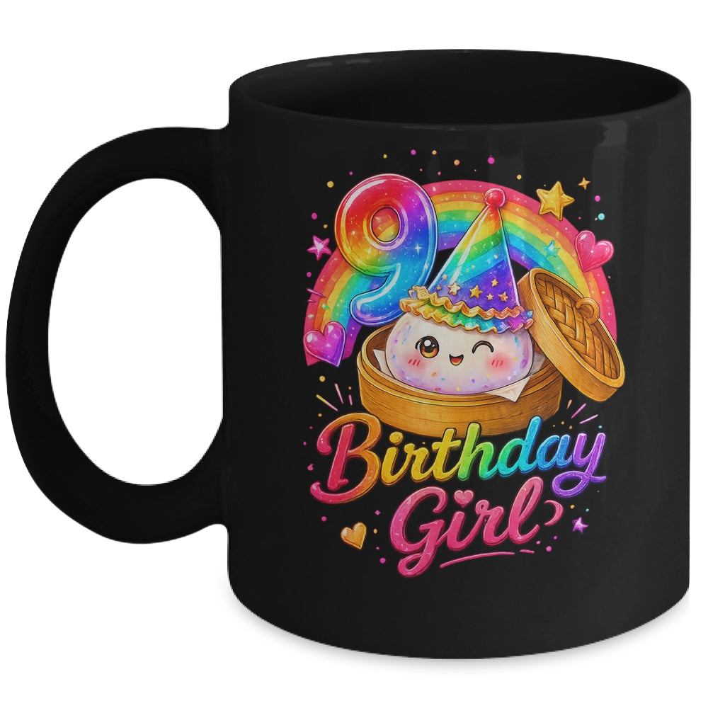 9Th Birthday Girl Dumpling Kawaii Pastel Anime 9 Years Old Mug | siriusteestore