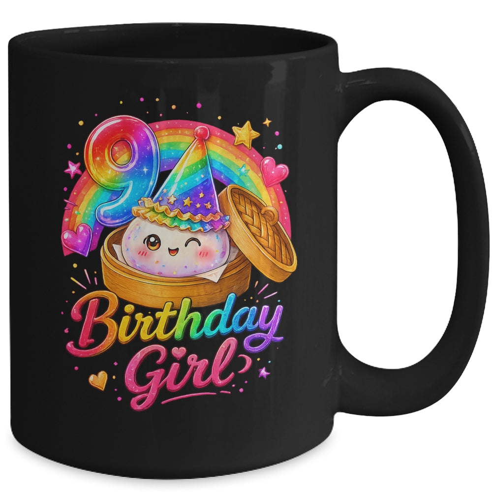 9Th Birthday Girl Dumpling Kawaii Pastel Anime 9 Years Old Mug | siriusteestore