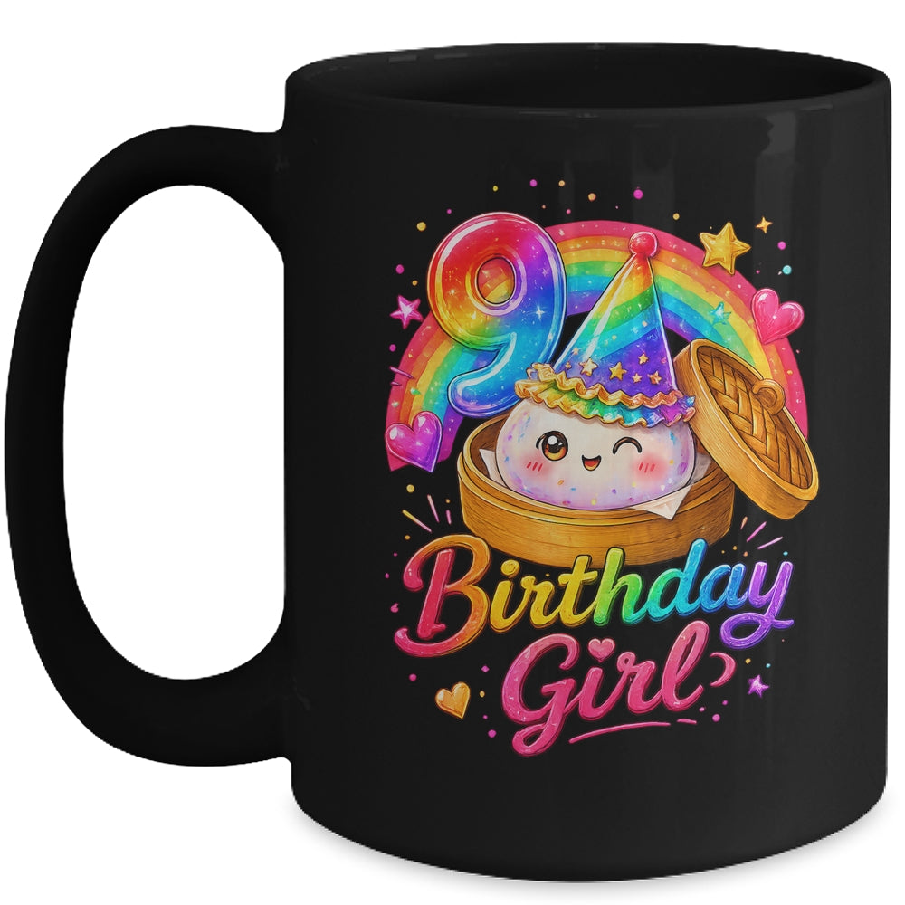 9Th Birthday Girl Dumpling Kawaii Pastel Anime 9 Years Old Mug | siriusteestore