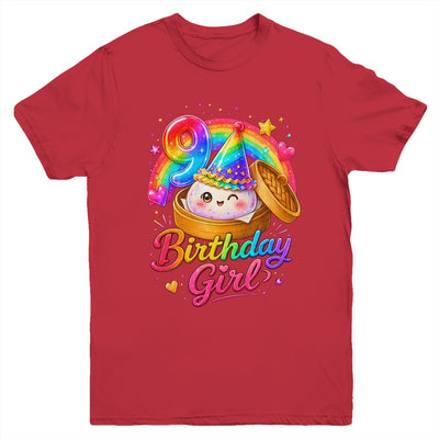 9Th Birthday Girl Dumpling Kawaii Pastel Anime 9 Years Old Youth Shirt | siriusteestore