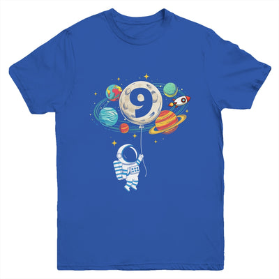 9 Years Old Birthday Boy Astronaut Space 9th Birthday Youth Shirt | siriusteestore