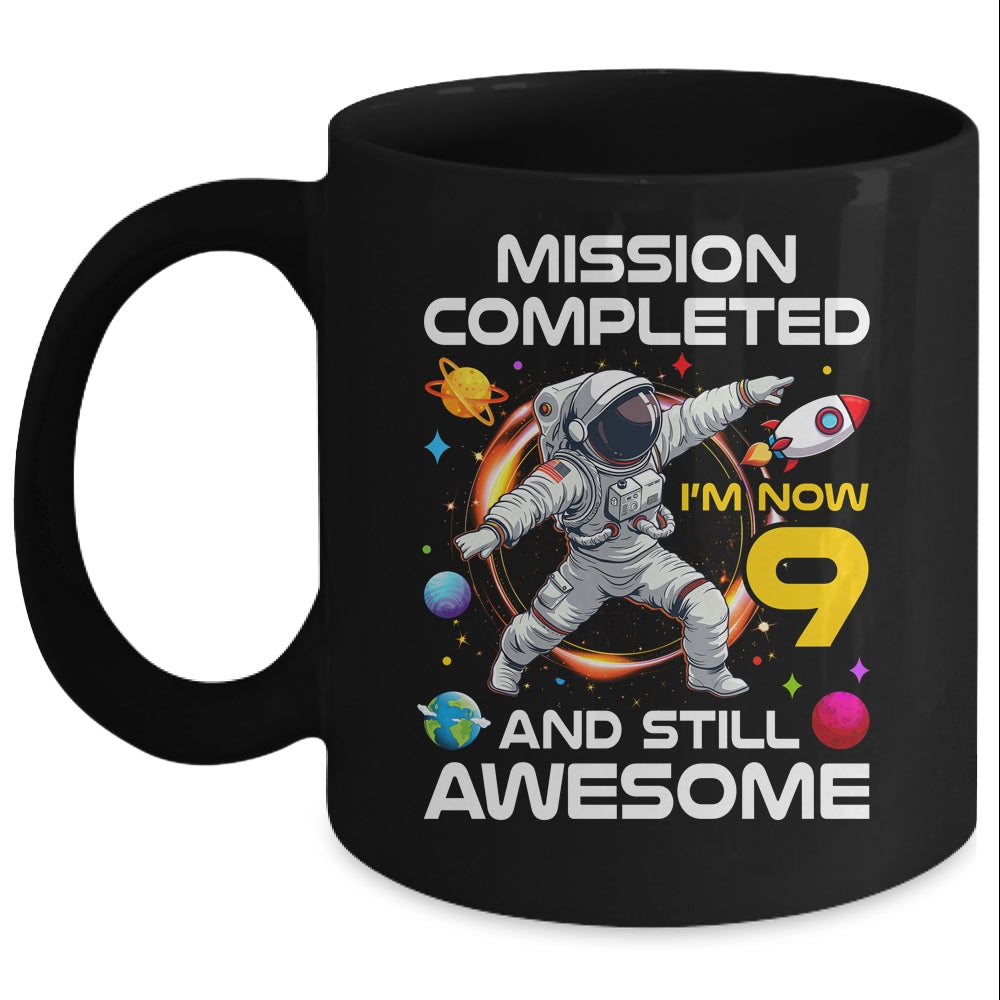 9th Birthday Astronaut 9 Years Old Outer Space Birthday Mug | siriusteestore