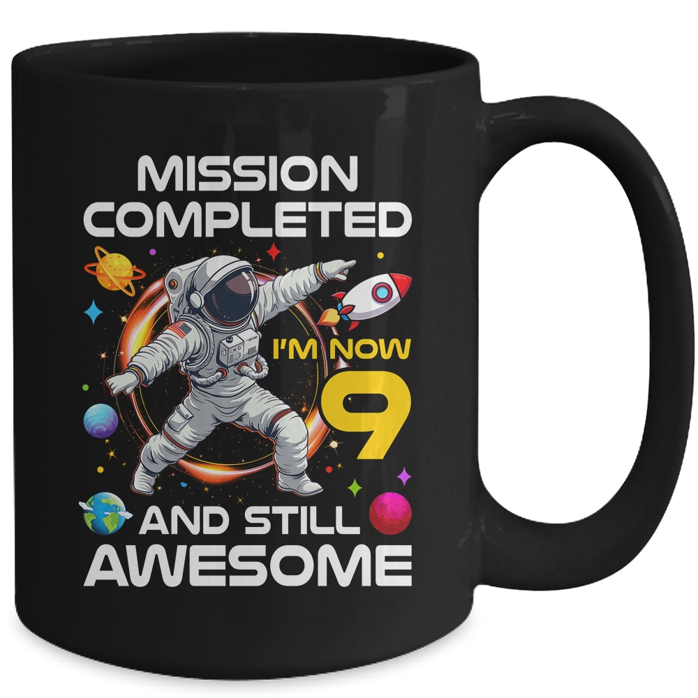 9th Birthday Astronaut 9 Years Old Outer Space Birthday Mug | siriusteestore