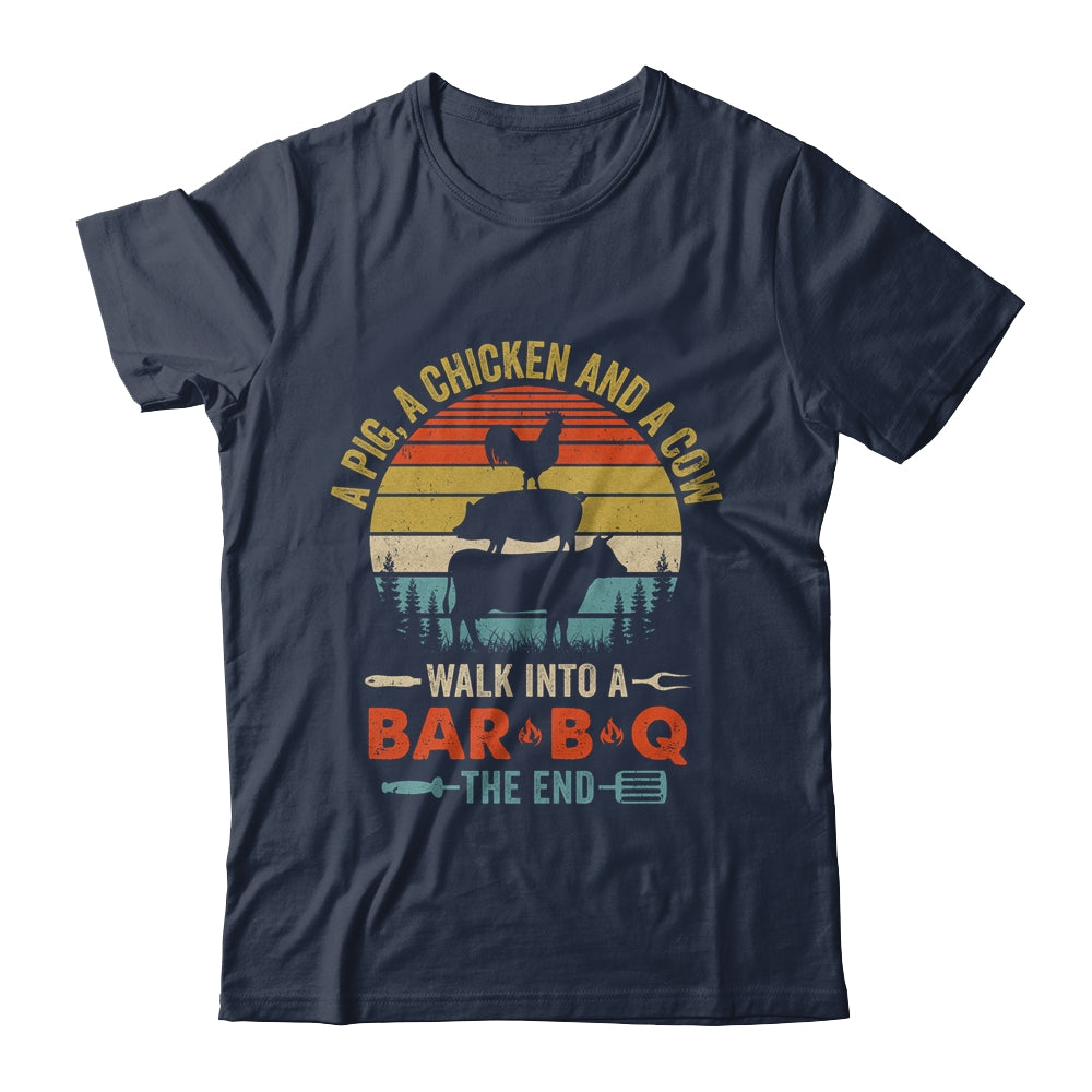 A Pig A Chicken And A Cow Grilling BBQ Barbecue Lover Shirt & Hoodie | siriusteestore