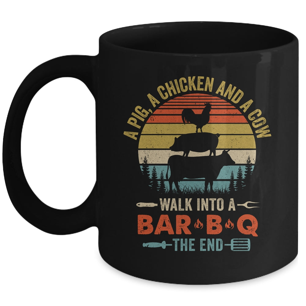 A Pig A Chicken And A Cow Grilling BBQ Barbecue Lover Mug | siriusteestore