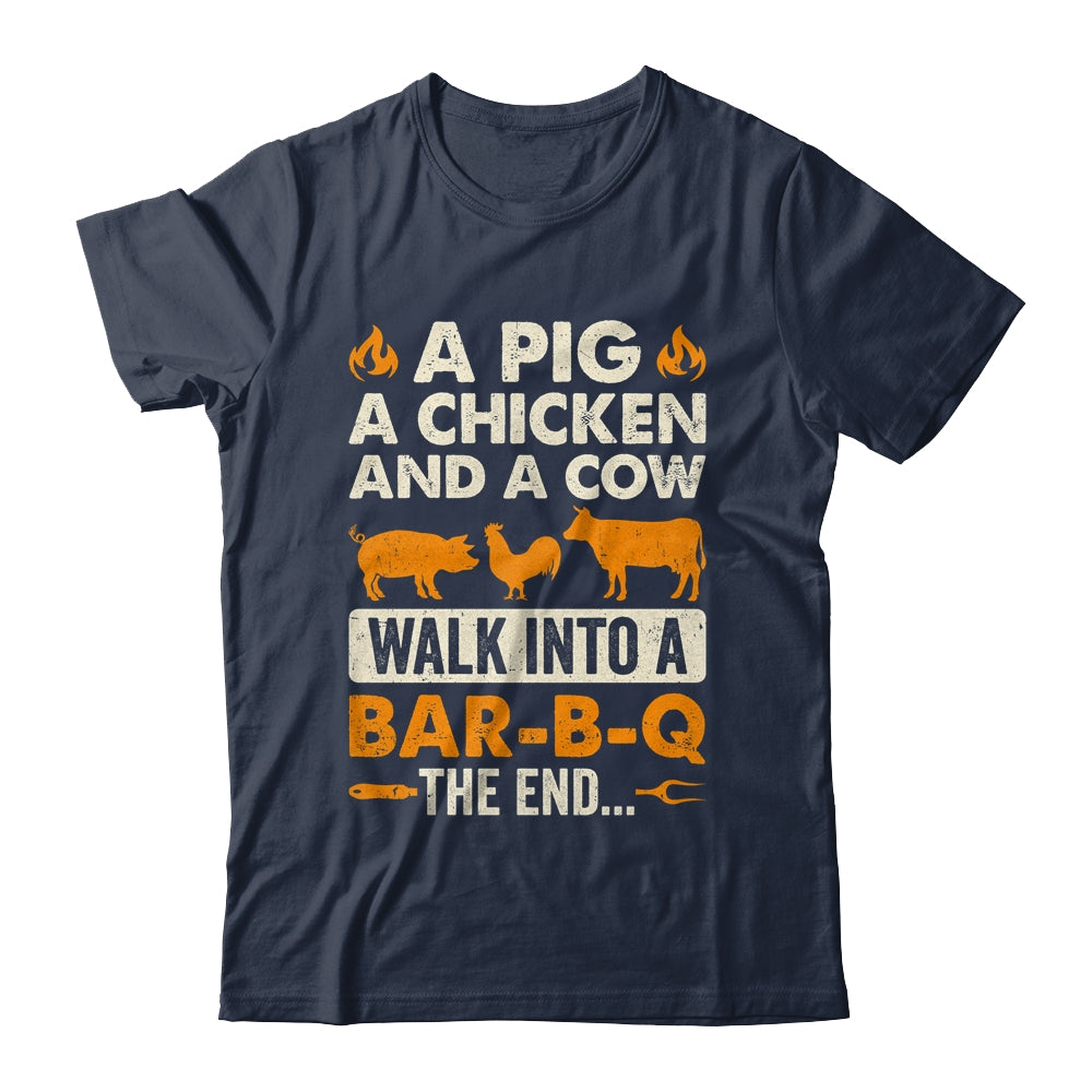 A Pig A Chicken And A Cow Grilling BBQ Lover Barbecue Shirt & Hoodie | siriusteestore