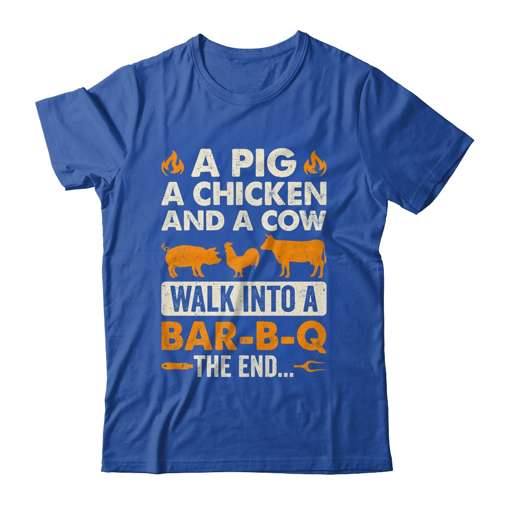 A Pig A Chicken And A Cow Grilling BBQ Lover Barbecue Shirt & Hoodie | siriusteestore