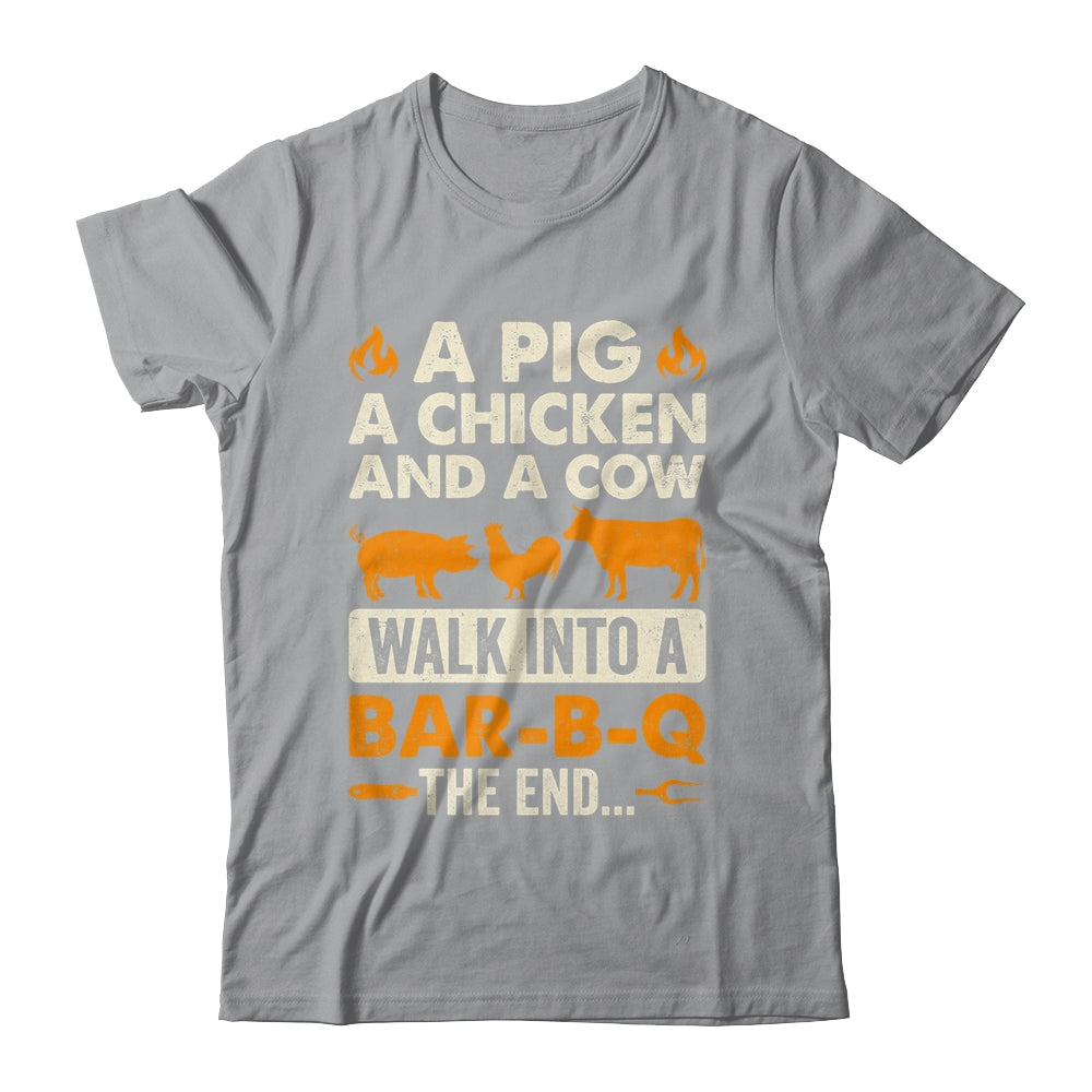 A Pig A Chicken And A Cow Grilling BBQ Lover Barbecue Shirt & Hoodie | siriusteestore