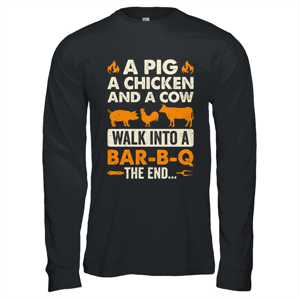A Pig A Chicken And A Cow Grilling BBQ Lover Barbecue Shirt & Hoodie | siriusteestore