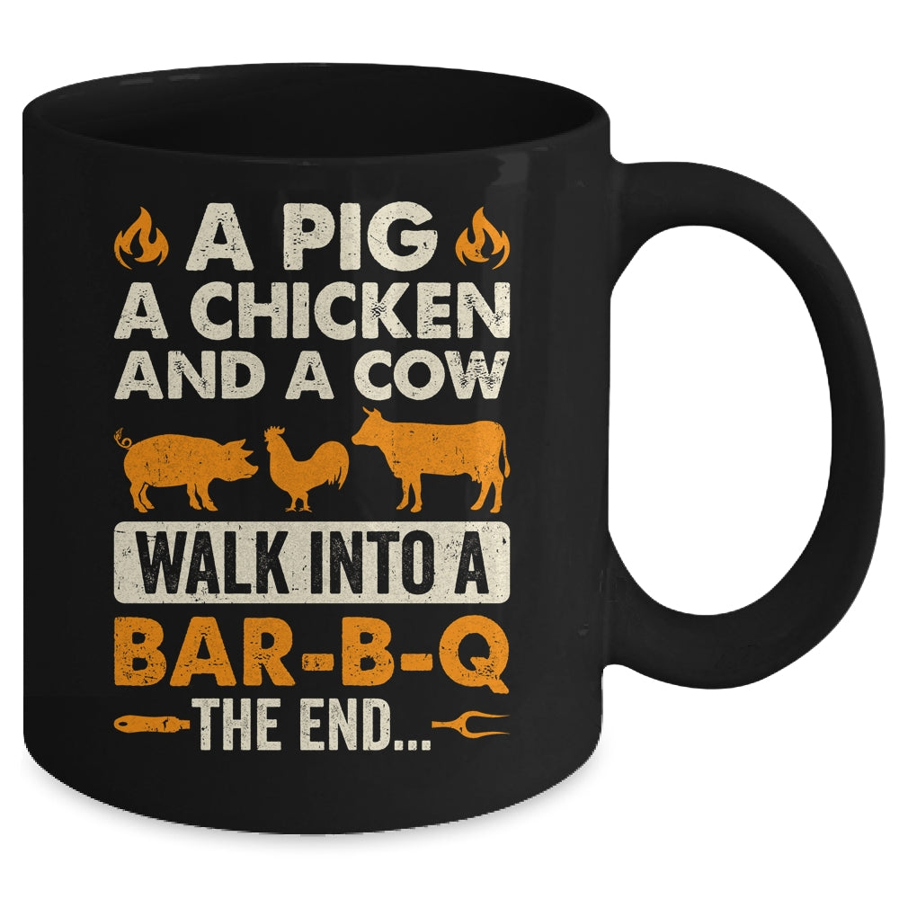 A Pig A Chicken And A Cow Grilling BBQ Lover Barbecue Mug | siriusteestore