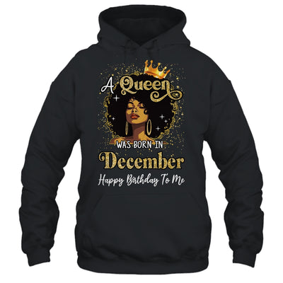 A Queen Was Born In December Black Girl Birthday Afro Woman Shirt & Tank Top | siriusteestore