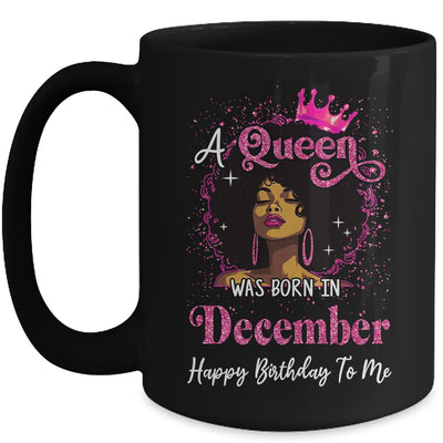 A Queen Was Born In December Black Girl Birthday Afro Women Mug | siriusteestore