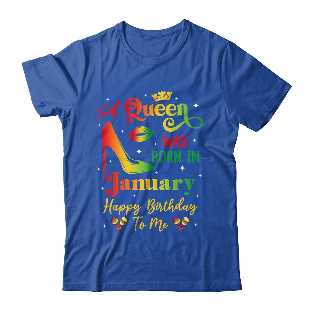 A Queen Was Born In January Jamaica Birthday Girl Party Shirt & Tank Top | siriusteestore