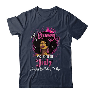 A Queen Was Born In July Black Girl Birthday Afro Women Shirt & Tank Top | siriusteestore
