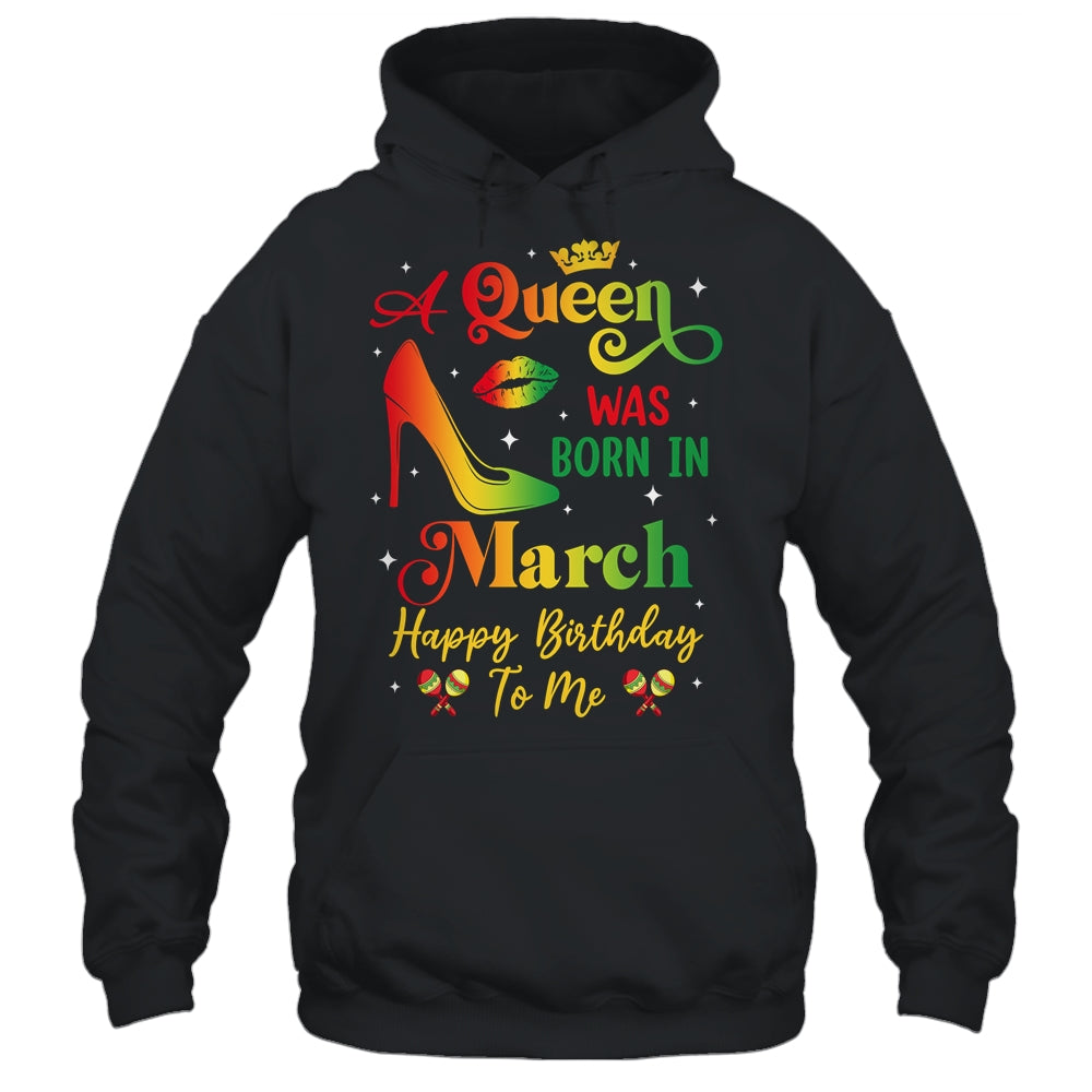 A Queen Was Born In March Jamaica Birthday Girl Party Shirt & Tank Top | siriusteestore