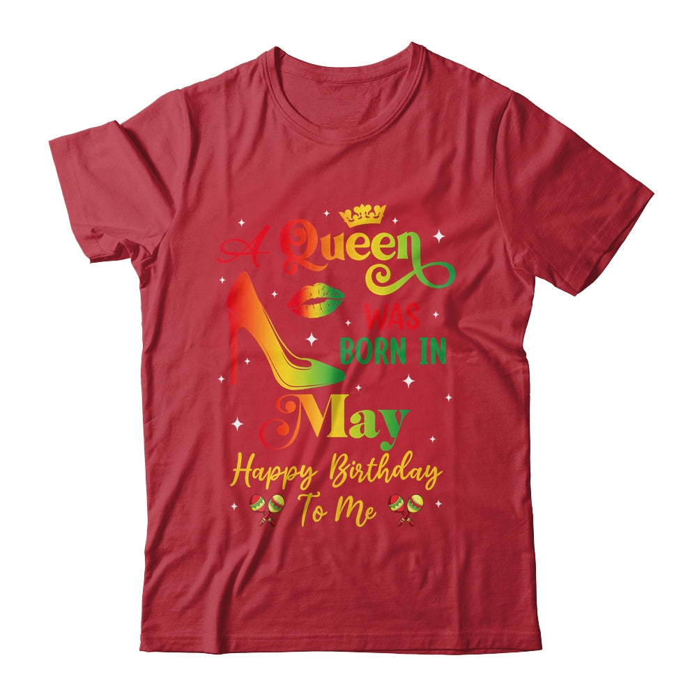 A Queen Was Born In May Jamaica Birthday Girl Party Shirt & Tank Top | siriusteestore