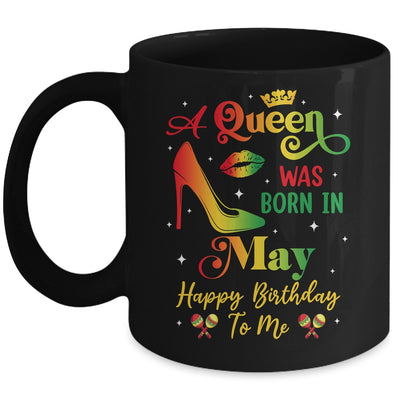 A Queen Was Born In May Jamaica Birthday Girl Party Mug | siriusteestore